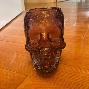 Glass Skull Head Jar